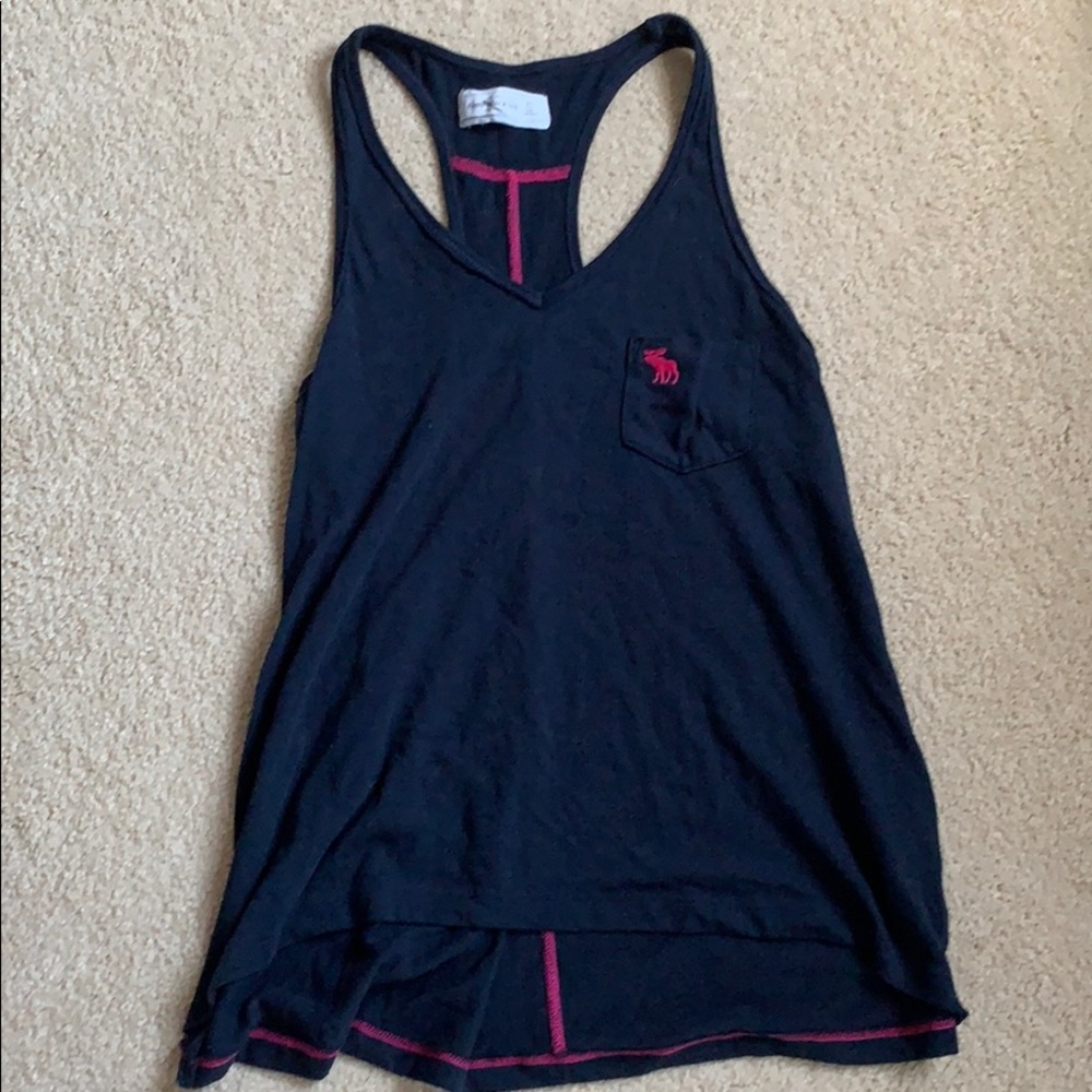Abercrombie navy tank top with pocket